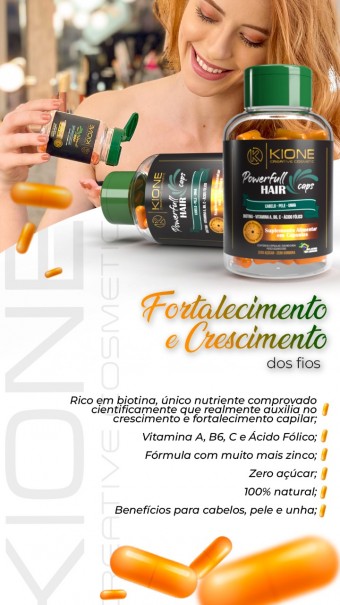 Powerfull Hair Caps Crescimento e Fortalecimento dos Fios