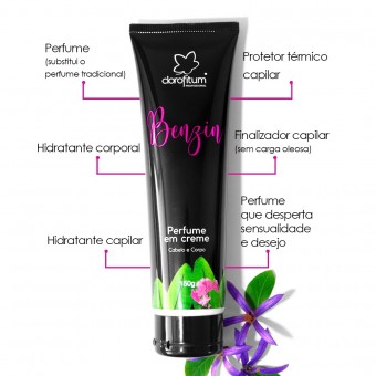 Perfume em Creme cabelo e corpo Benzin Clorofitum (150g)	